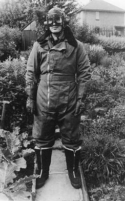Reg Jeffcock in flying suit